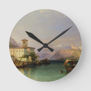 Arona and the Castle of Angera, Lake Maggiore, 185 Round Clock
