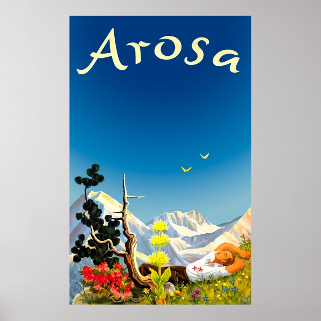 Arosa Mountains, Summer Field Poster (Front)