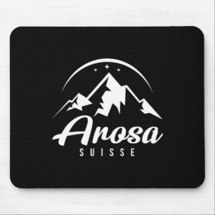 Arosa Switzerland Ski Resort Skiing Snowboarding Mouse Pad