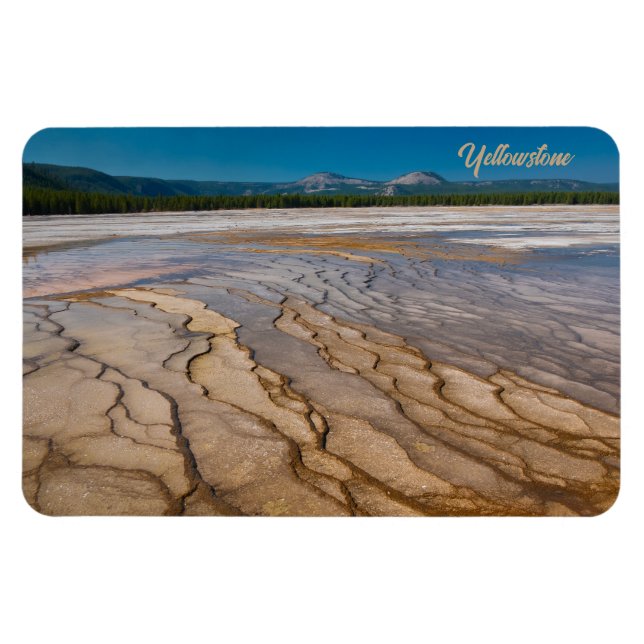 Around of the Grand Prismatic Spring Yellowstone Magnet (Horizontal)