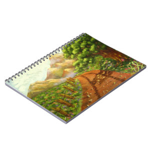 Around the Bend: Original Landscape Ruled Notebook