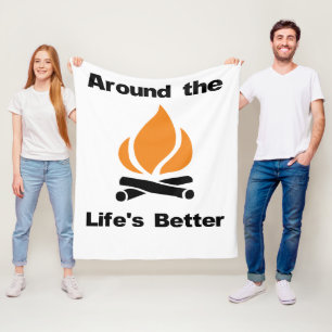 Around the Campfire Life's Better Fleece Blanket