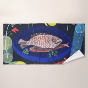 Around the Fish, Paul Klee Bath Towel