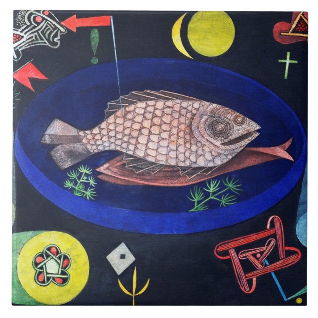 Around the Fish, Paul Klee Tile (Front)