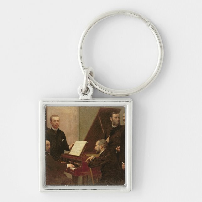 Around the Piano, 1885 Keychain (Front)