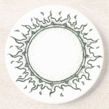 Around the Sun - Black and White Drawing