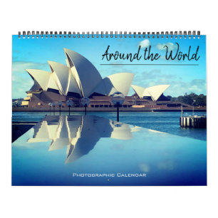 around the world 2026 (with locations) large calendar