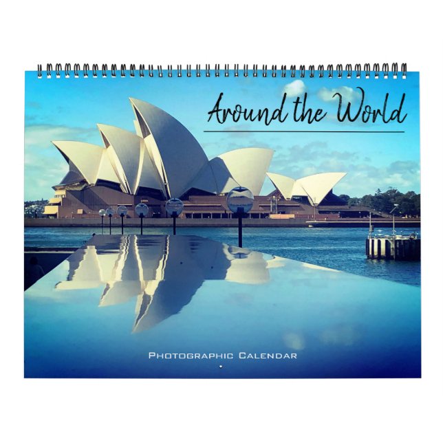 around the world 2026 (with locations) large calendar (Cover)