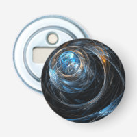 Around the World Abstract Art Button