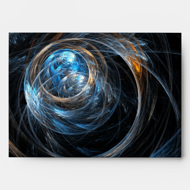 Around the World Abstract Art Envelope (Front)