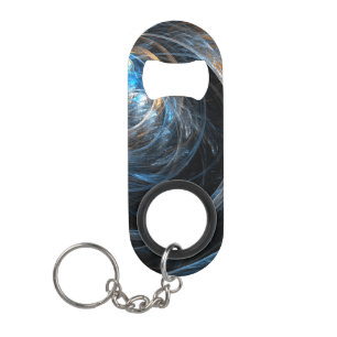 Around the World Abstract Art Keychain Bottle Opener