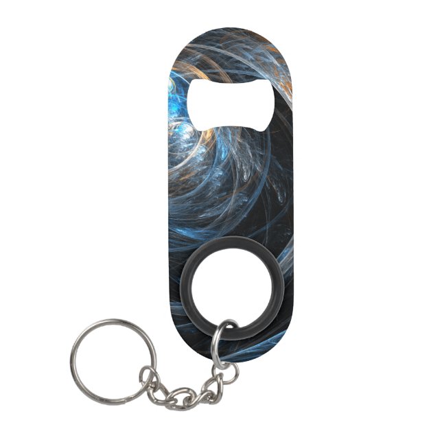 Around the World Abstract Art Keychain Bottle Opener (Front)