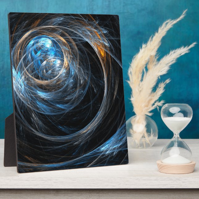 Around the World Abstract Art Plaque (Side)