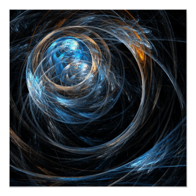 Around the World Abstract Art Poster (Front)