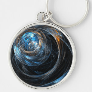 Around the World Abstract Art Small Keychain