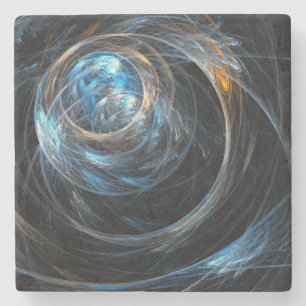 Around the World Abstract Art Stone Coaster