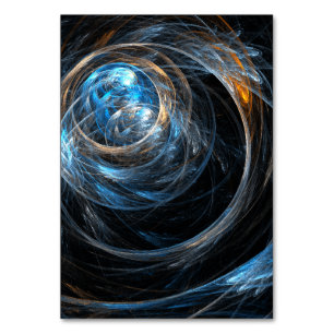 Around the World Abstract Art Table Card