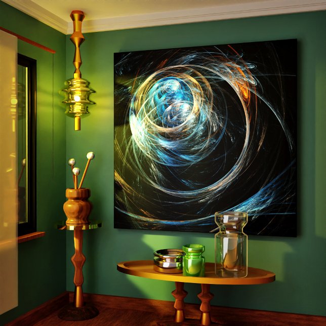 Around the World Abstract Art Wrapped Canvas Print (Around the World Abstract Art Wrapped Canvas Print)