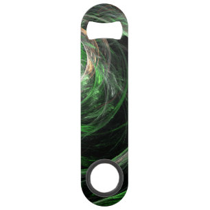 Around the World Green Abstract Art Bar Key