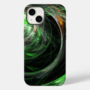 Around the World Green Abstract Art Case-Mate iPhone 14 Case