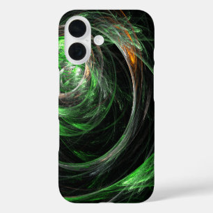 Around the World Green Abstract Art iPhone 16 Case