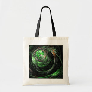 Around the World Green Abstract Art Tote Bag