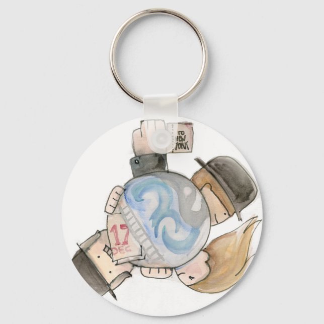 Around the World in 80 Days Keychain (Front)