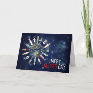 Around the World Nurses Day Striped Card
