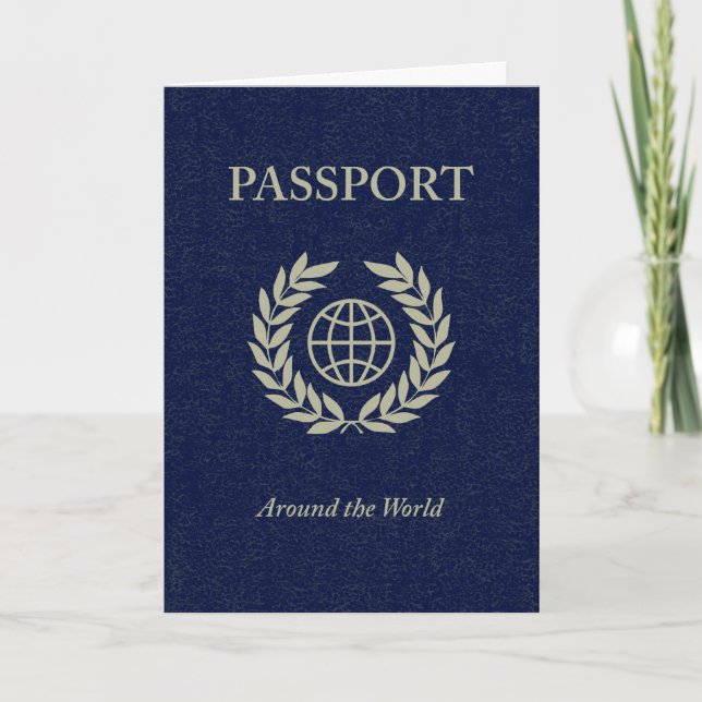 around the world : passport invitation (Front)
