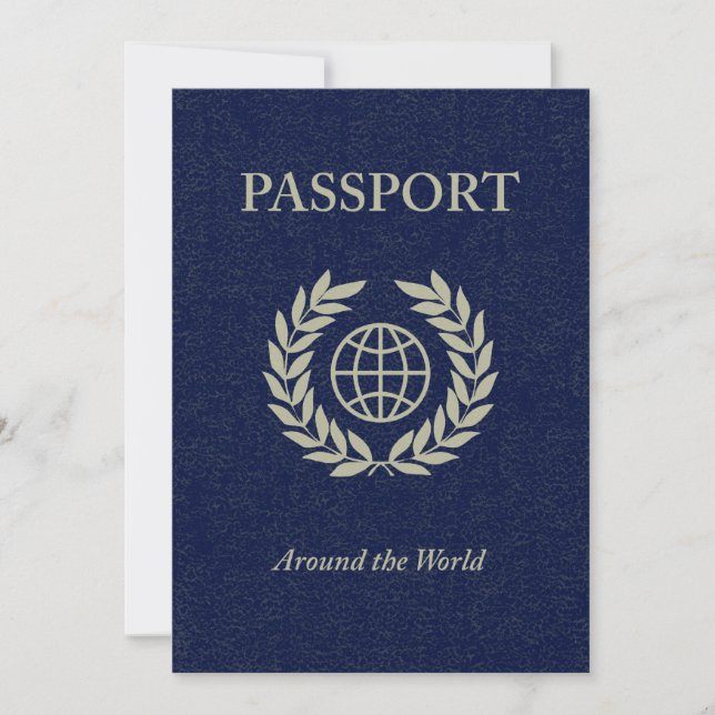 around the world : passport invitation (Front)