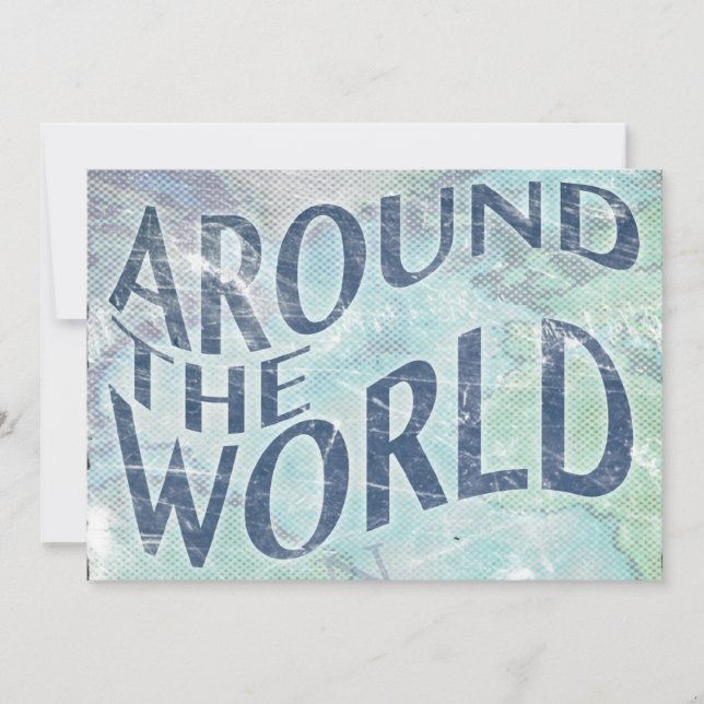 around the world : passport page invitation (Front)