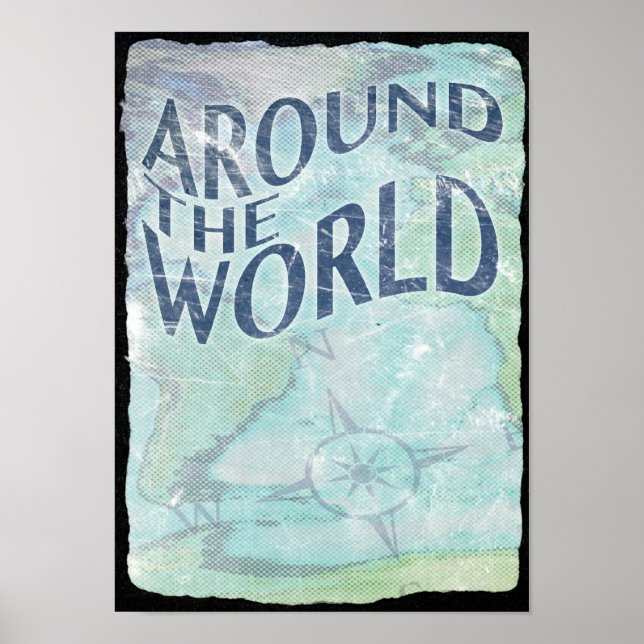 around the world : passport page poster (Front)