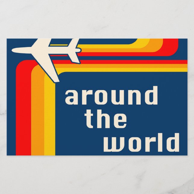 around the world : retro stripes flyer (Front)