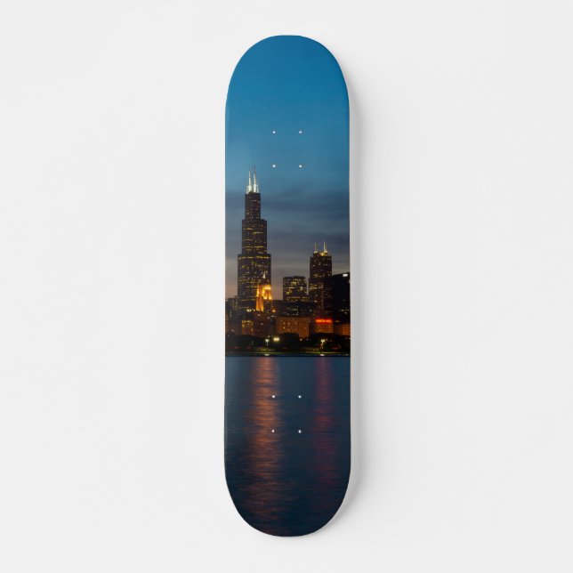 Around Willis At Night Skateboard (Front)