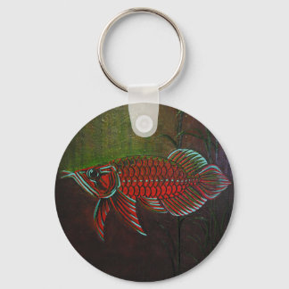Arowana Button Keychain