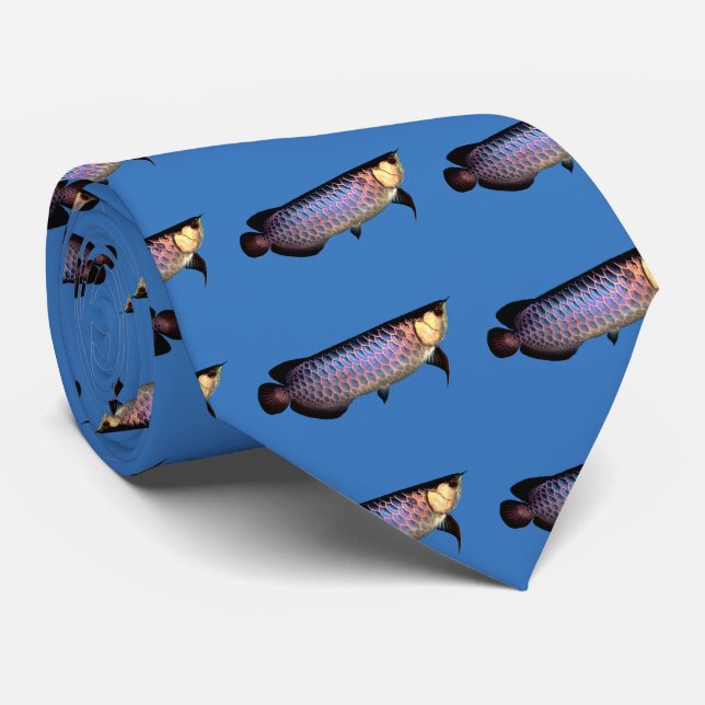arowana ( wild blue ) tie (Rolled)