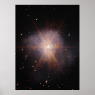 Arp 220 Lights Up The Night Sky Poster