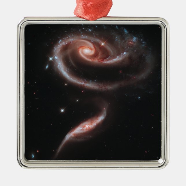 Arp 273 Galaxy Pair (Hubble Telescope) Metal Ornament (Front)