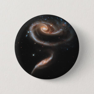 Arp 273 Interacting Galaxies In Andromeda. 2 Inch Round Button