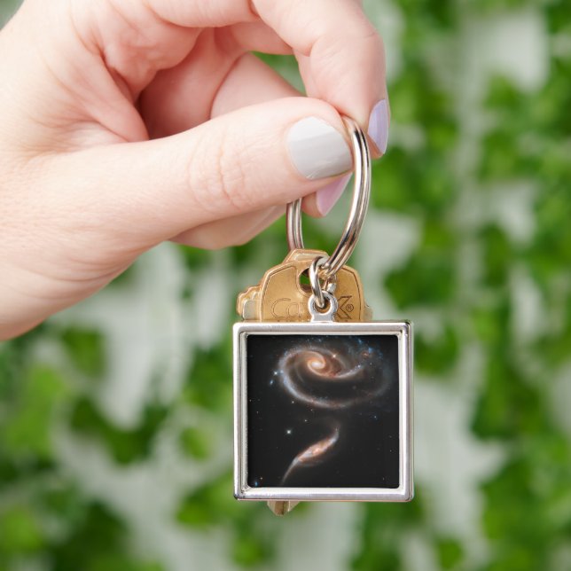 Arp 273 Interacting Galaxies In Andromeda. Keychain (Hand)