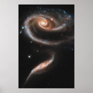Arp 273 Interacting Galaxies In Andromeda. Poster