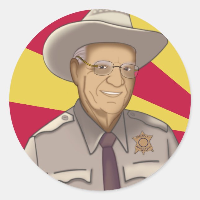 Arpaio: Welcome to Arizona Classic Round Sticker (Front)