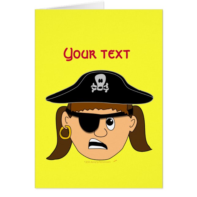 Arr Pirate Girl Cute Customizable Kid Pirate Stuff (Front)