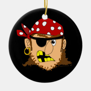 Arr Pirate Man Customizable Pirate Stuff Ceramic Ornament