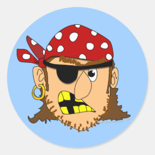 Arr Pirate Man Customizable Pirate Stuff Classic Round Sticker