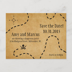 Arr!  Pirate Themed Party Announcement Postcard