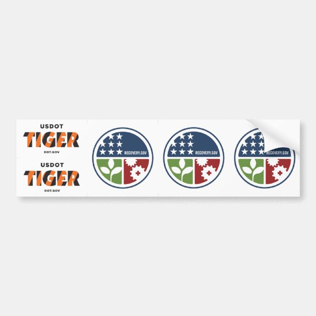ARRA TIGER Recovery/Stimulus 2.5" Stickers (5) (Front)