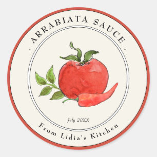 Arrabiata Sauce pasta étiquette de pot