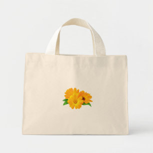 Arranged Calendula Flowers Mini Tote Bag
