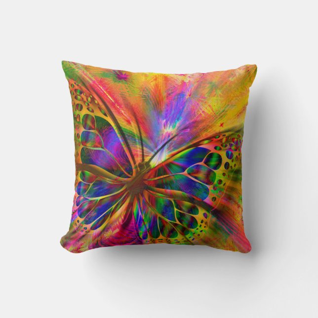 Arrangement butterfly aesthetics throw pillow (Front)